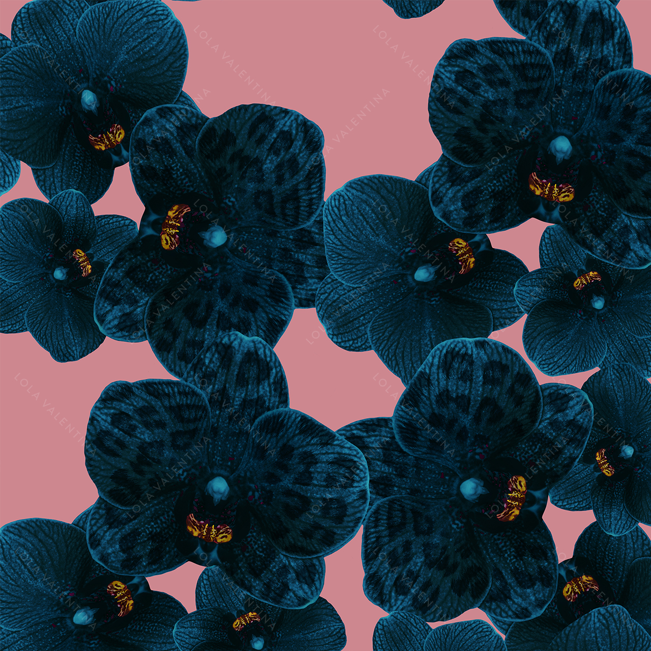 floral tumblr blue
